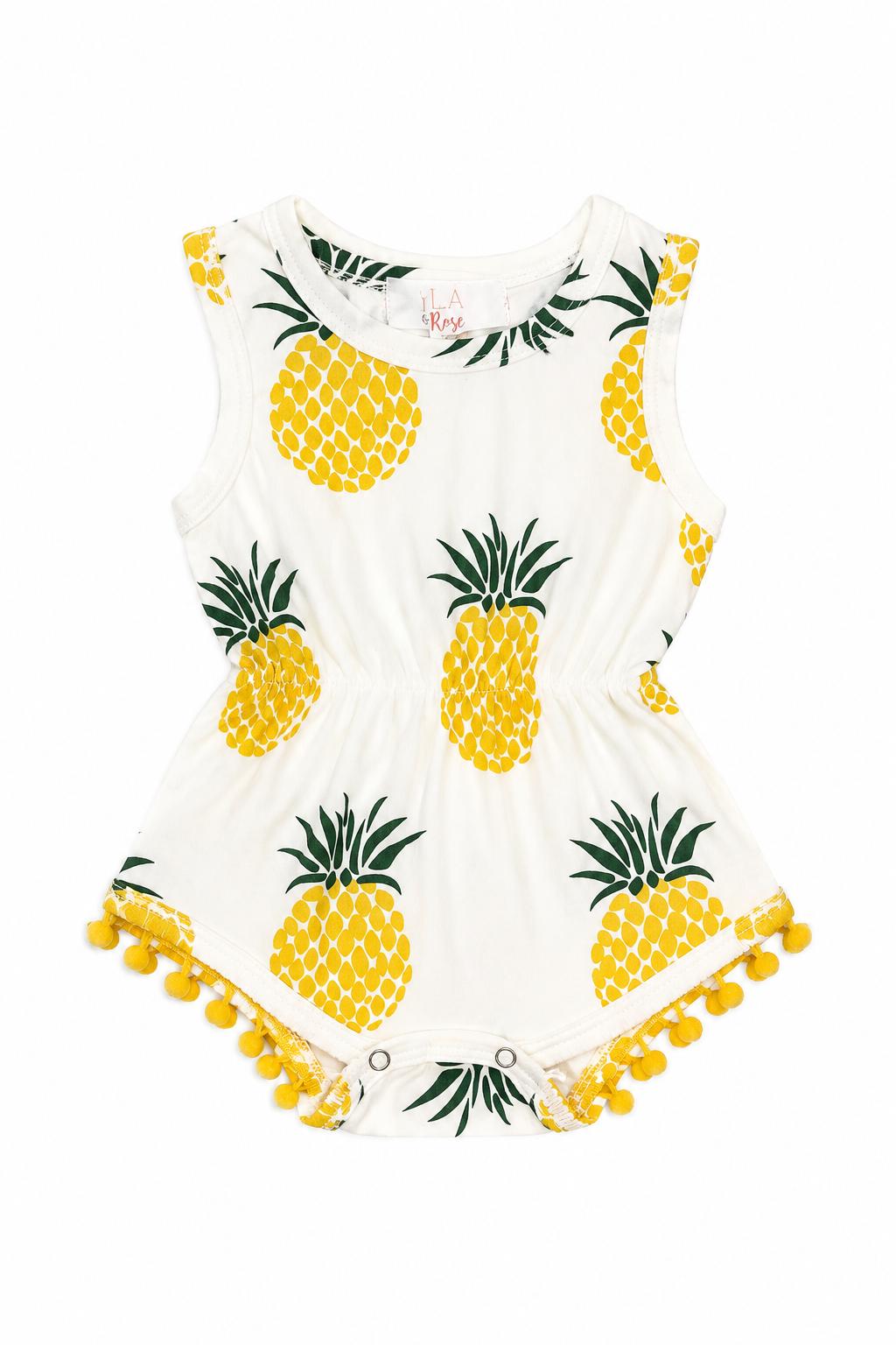 Pineapple Pom Pom RomperPom Pom RomperTorqelo.com