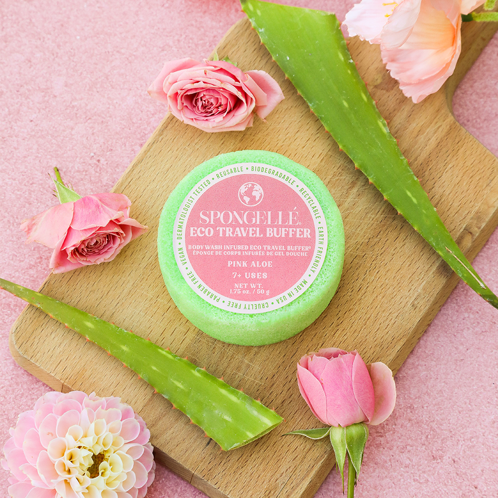 Pink Aloe | Eco Travel BufferBody Wash Infused BufferTorqelo.com