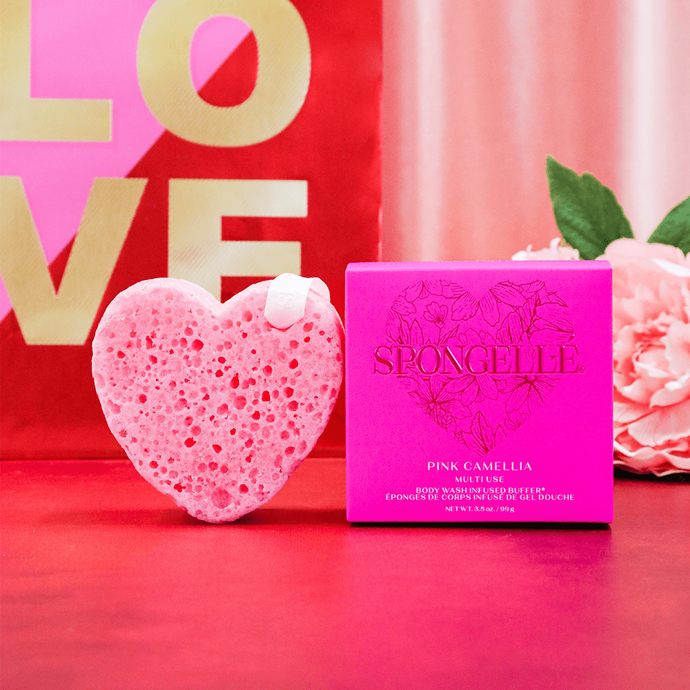 Pink Camellia | Heart BufferBody Wash Infused BufferTorqelo.com