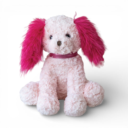 Pink & Fuchsia Plush Dog by Rust & Cinder