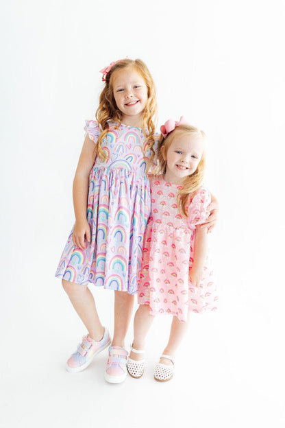 Pink Rainbow Puff Sleeve Sequin DressSequin Dress - Puff SleeveTorqelo.com