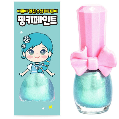 Pinky Cosmetic Kids Peel-Off Nail Polish in Glitter Blue 10ml by Beauty Care Bag