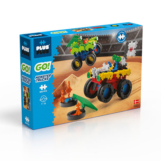 Plus Plus Go Monster Trucks 600-piece construction toy set