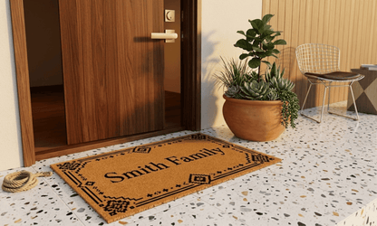 Pixel Border Personalized Coir MatTorqelo.com