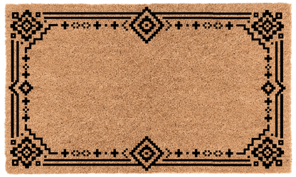 Pixel Border Personalized Coir MatTorqelo.com