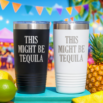 Vacuum Insulated Tumbler - Stainless Steel Travel Drink Mug With Laser Engraved Design by Joyful Moose