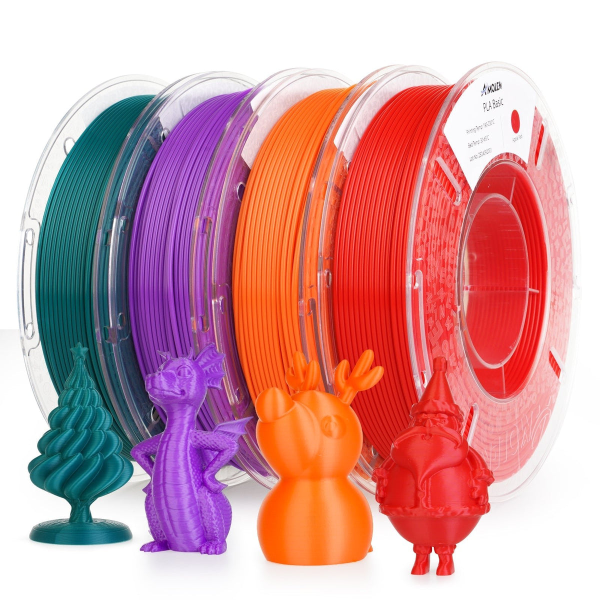 PLA Basic Variety Pack (4 x 250g), 1.75mmPLATorqelo.com