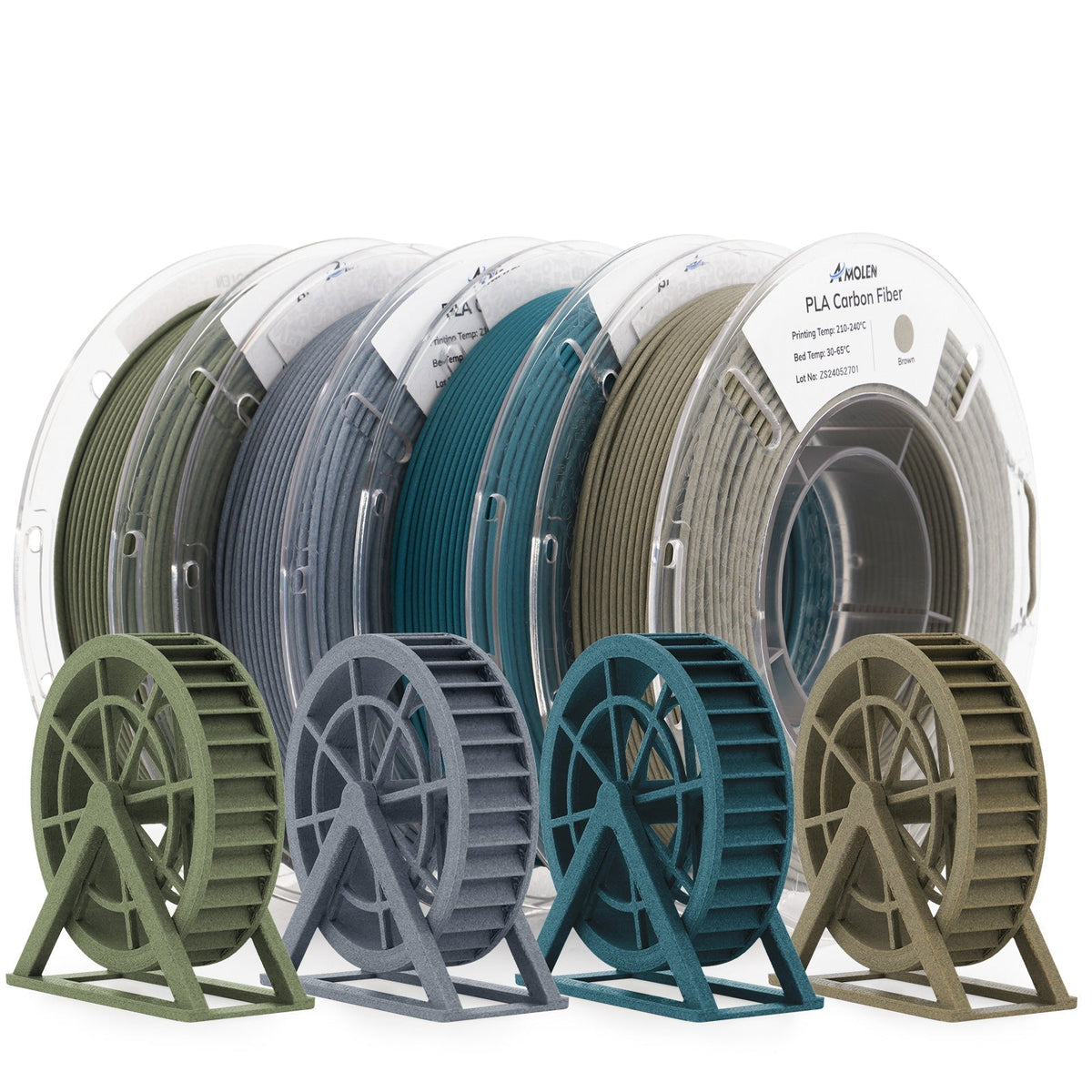 PLA Carbon Fiber Variety Pack (4x200g) - 1.75MMPLATorqelo.com