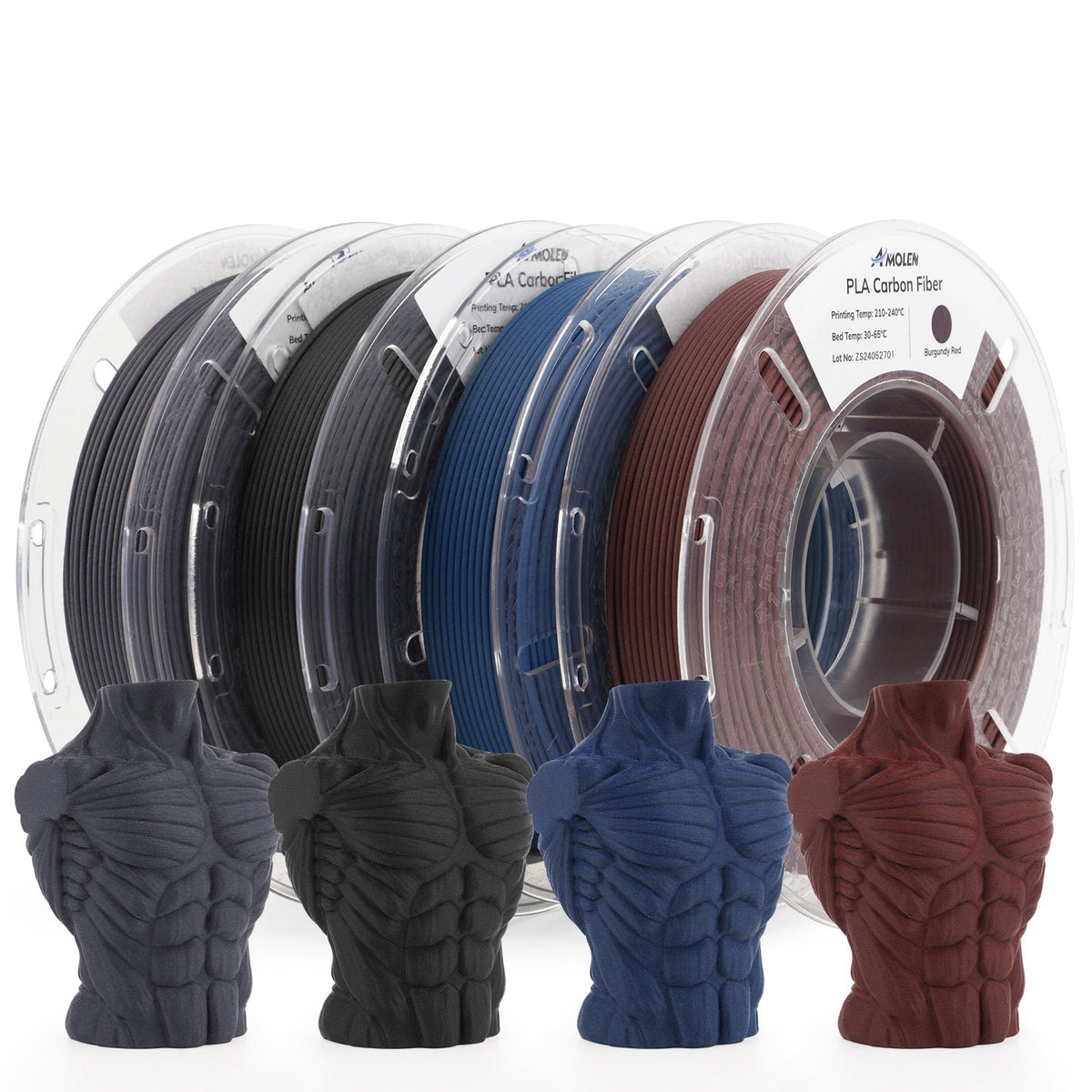 PLA Carbon Fiber Variety Pack (4x200g) - 1.75MMPLATorqelo.com