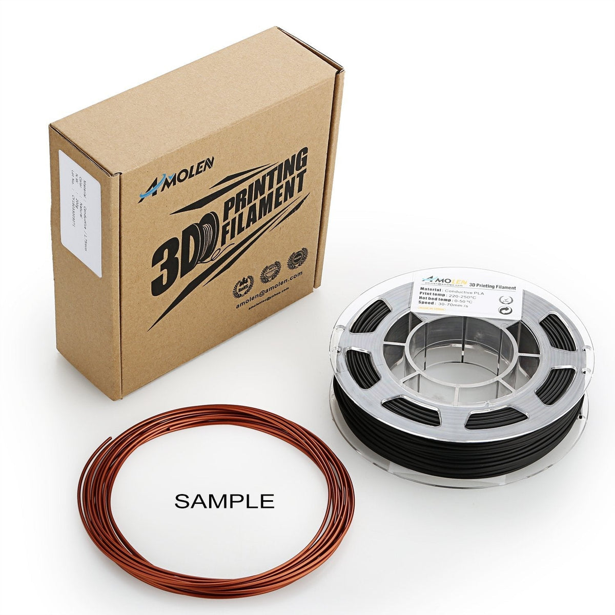 PLA Conductive 1.75mm, 200gPLATorqelo.com
