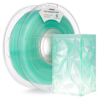 PLA Crystal-Transparent 1.75mm, 1KG/2.2LBPLATorqelo.com