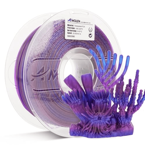PLA Crystal-Transparent 1.75mm, 1KG/2.2LBPLATorqelo.com