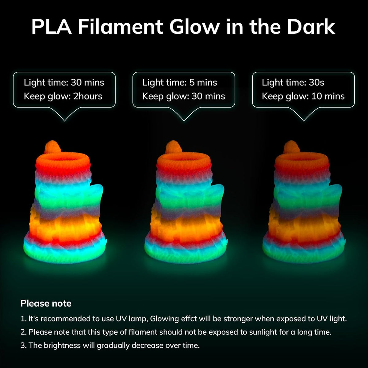 PLA Glow in the Dark Variety Pack (4x200g)PLATorqelo.com