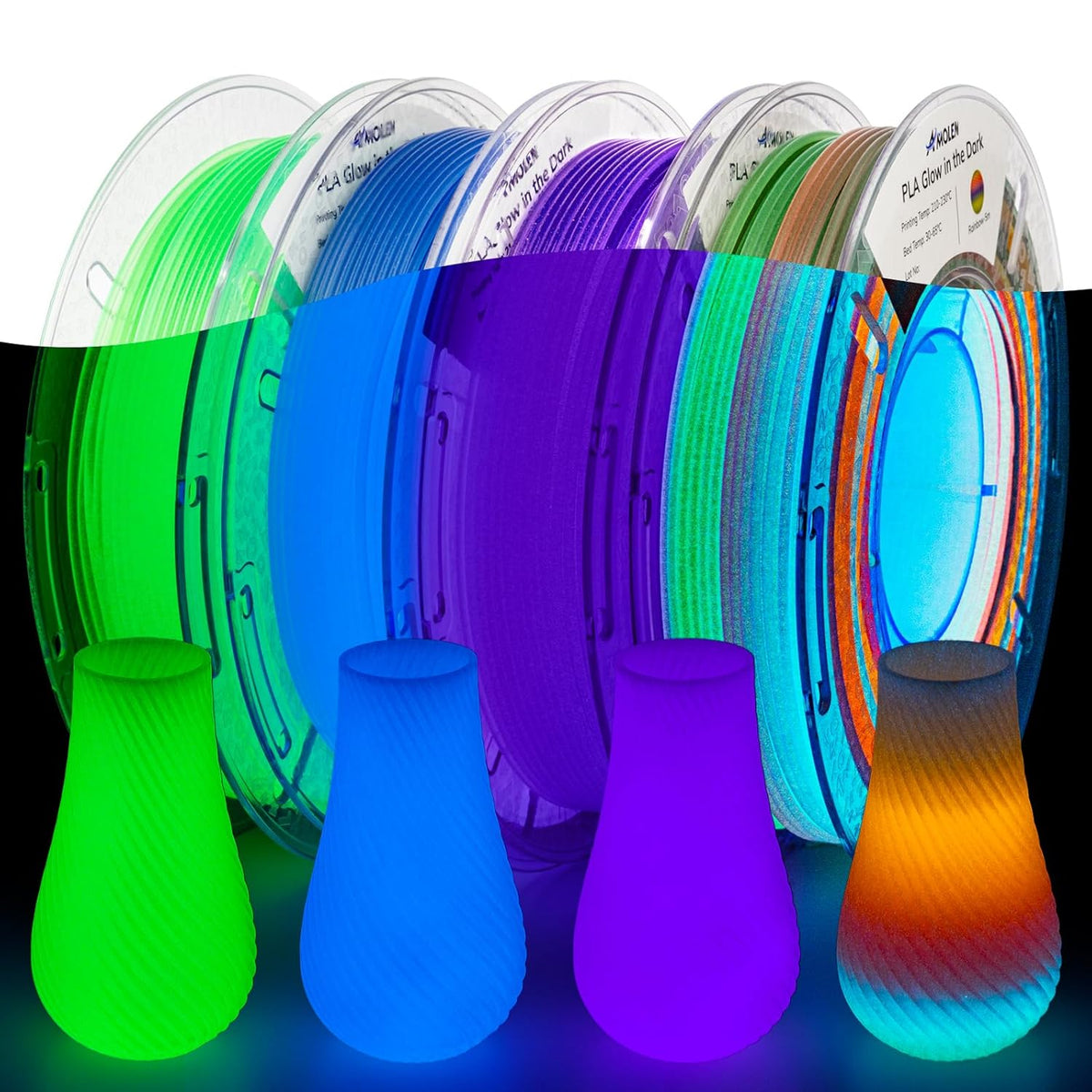 PLA Glow in the Dark Variety Pack (4x200g)PLATorqelo.com