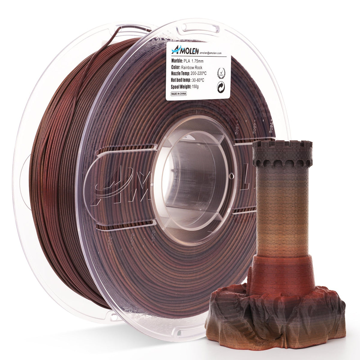 PLA Marble 1.75mm, 1KG/2.2LBPLATorqelo.com