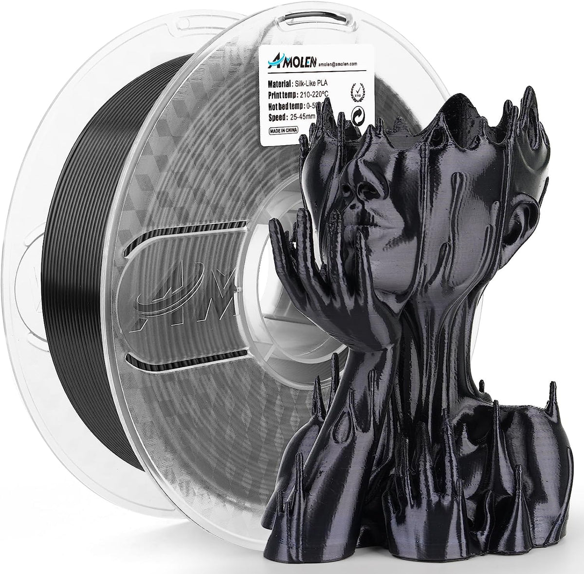 PLA Silk Basic 1.75mm, 1KG/2.2LBPLATorqelo.com