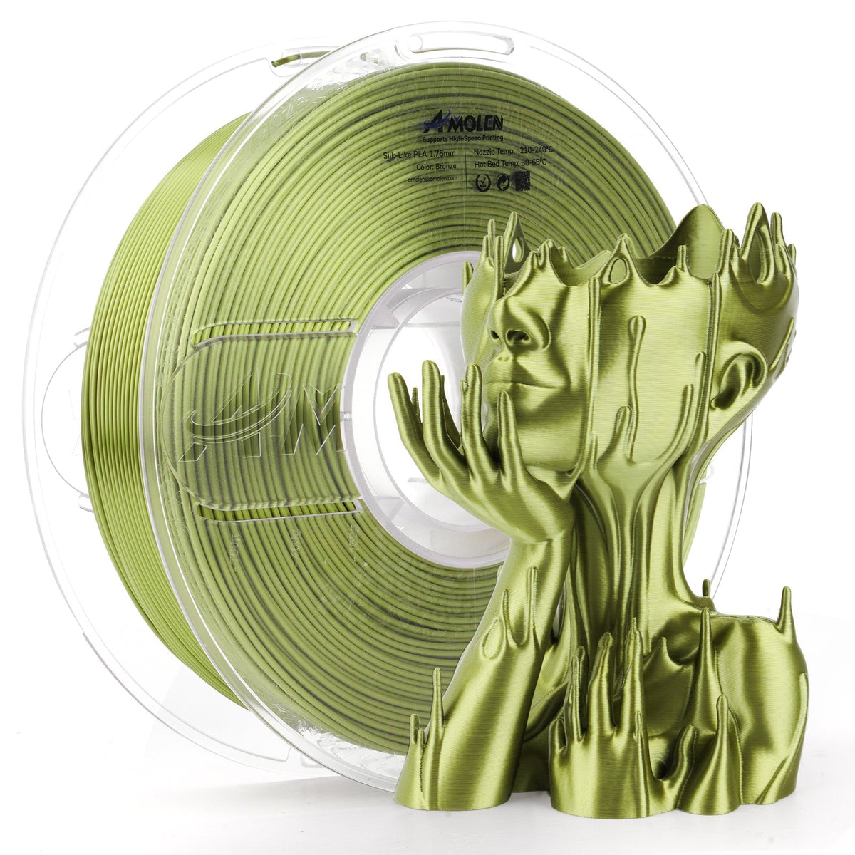 PLA Silk Basic 1.75mm, 1KG/2.2LBPLATorqelo.com
