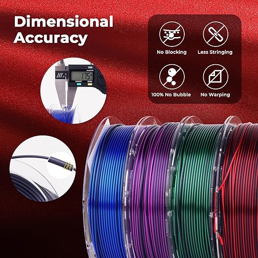 PLA Silk Dual Color Variety Pack (4x200g) - 1.75MMPLATorqelo.com