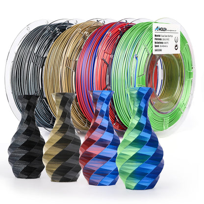 PLA Silk Dual Color Variety Pack (4x200g) - 1.75MMPLATorqelo.com