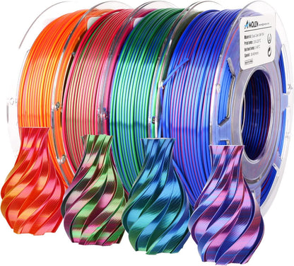 PLA Silk Dual Color Variety Pack (4x200g) - 1.75MMPLATorqelo.com