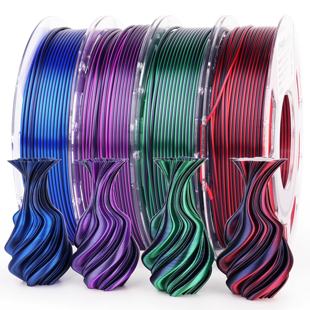 PLA Silk Dual Color Variety Pack (4x200g) - 1.75MMPLATorqelo.com