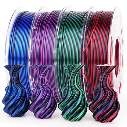 PLA Silk Dual Color Variety Pack (4x200g) - 1.75MMPLATorqelo.com