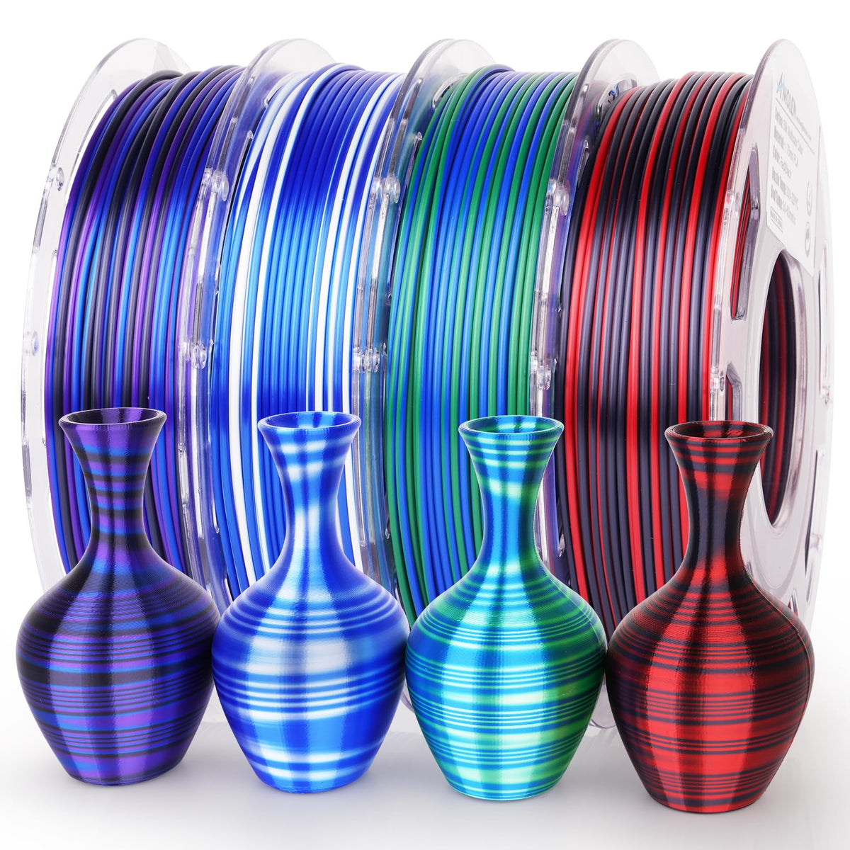 PLA Silk S-Series Variety Pack (4x200g) - 1.75MMPLATorqelo.com