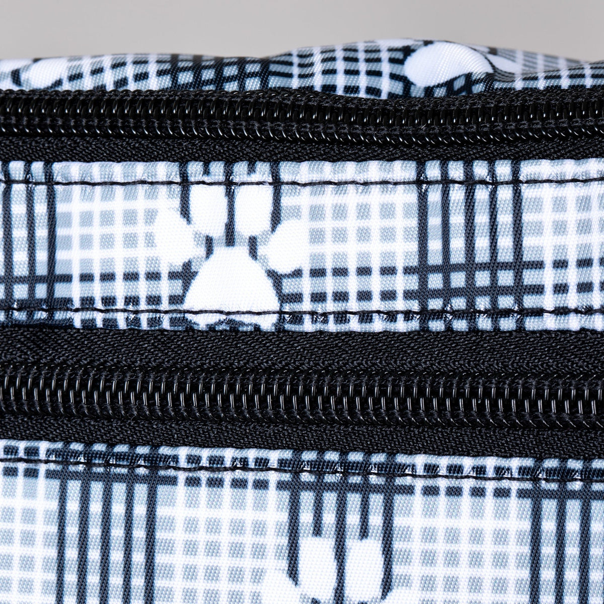 Plaid Paw Print Large Fanny Pack with 3 Zippered PocketsPursesTorqelo.com