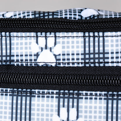 Plaid Paw Print Large Fanny Pack with 3 Zippered PocketsPursesTorqelo.com
