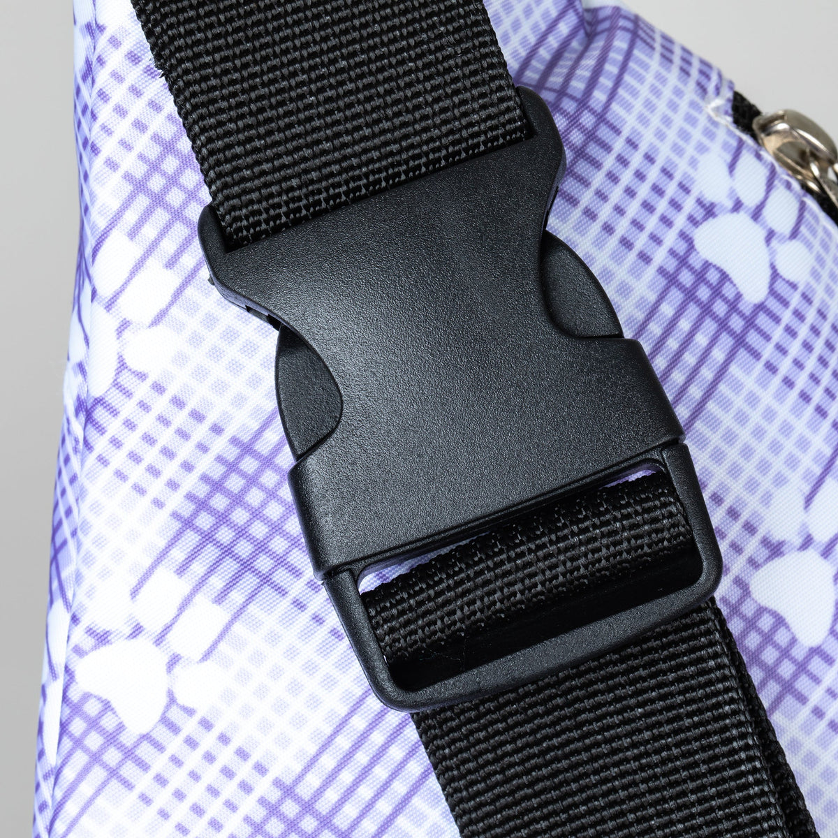Plaid Paw Print Large Fanny Pack with 3 Zippered PocketsPursesTorqelo.com