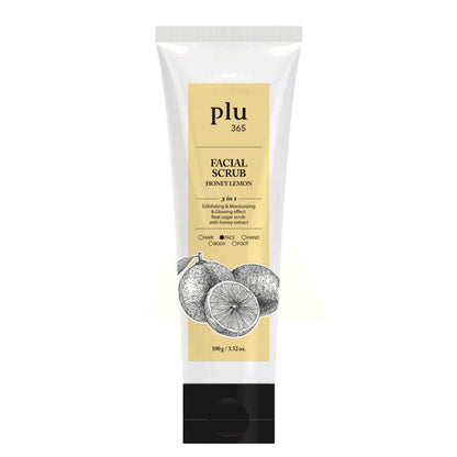 Plu 365 Honey Lemon Facial Scrub Brightening Exfoliator 100g by Beauty Care Bag