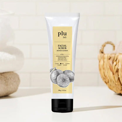 Plu 365 Honey Lemon Facial Scrub Brightening Exfoliator 100g by Beauty Care Bag