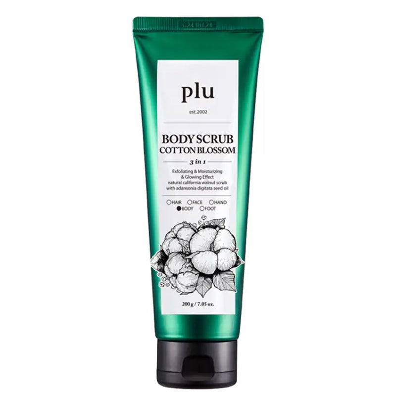 Plu Cotton Blossom Body Scrub & Wash 200g by Beauty Care Bag