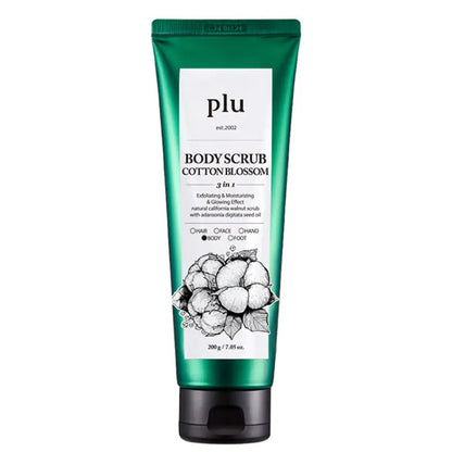 Plu Cotton Blossom Body Scrub & Wash 200g by Beauty Care Bag