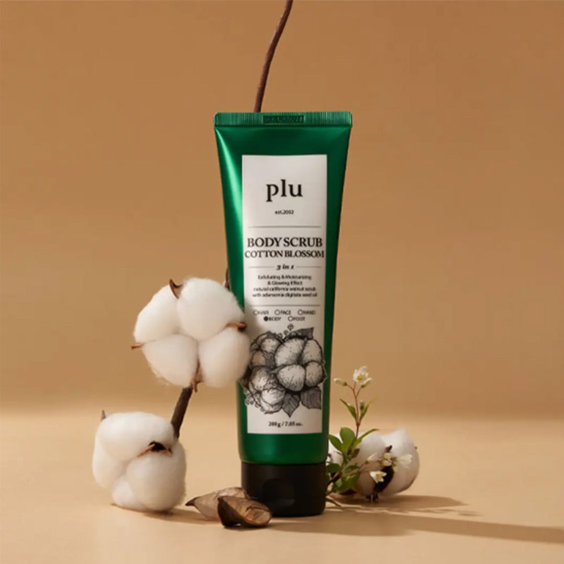 Plu Cotton Blossom Body Scrub & Wash 200g by Beauty Care Bag