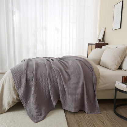 Great Bay Home Mikala cotton waffle weave blanket, view 10