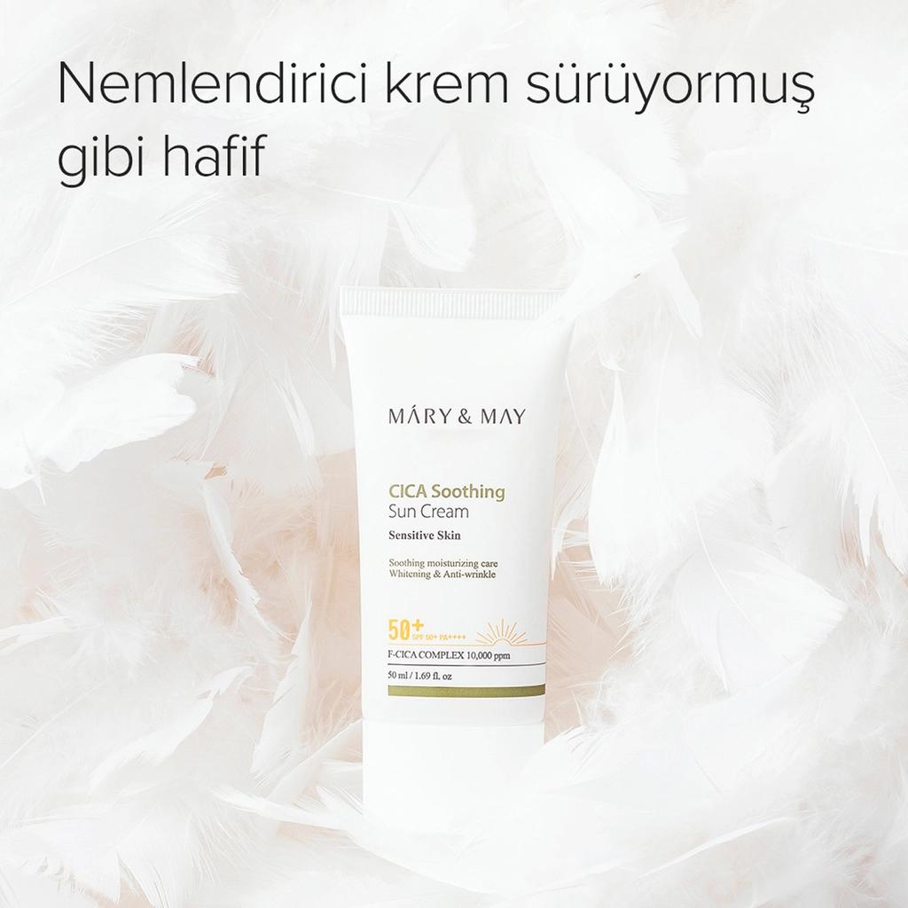 Mary & May Vegan Cica Sun Cream SPF 50+ PA++++ 50ml by Beauty Care Bag
