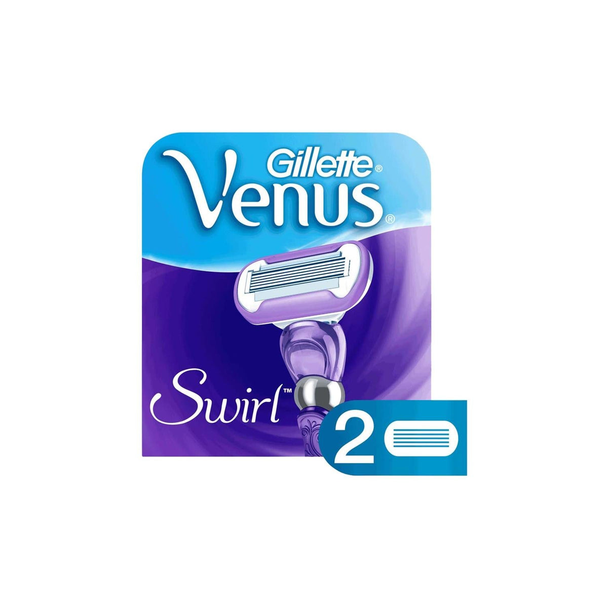 Gillette Venus Swirl Women's Razor Replacement Blades 2-Pack - Smooth Shaving for Women by Beauty Care Bag