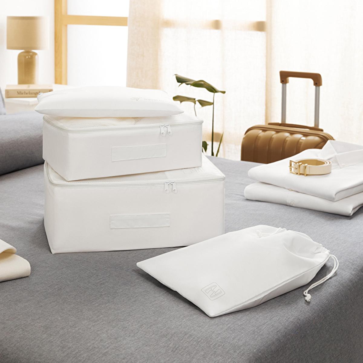 Ocean Home Luggage Organizer Set - 4 Piece Travel Accessory for Effortless Packing & Storage by Beauty Care Bag