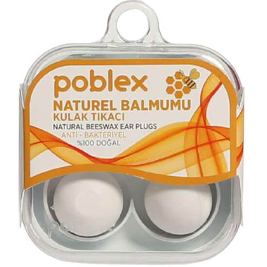 Poblex Natural Beeswax Earplugs Skin-Friendly 2-Pack by Beauty Care Bag