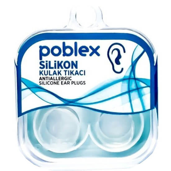 Poblex Silicone Earplugs Comfortable Daily Protection 2-Pack by Beauty Care Bag