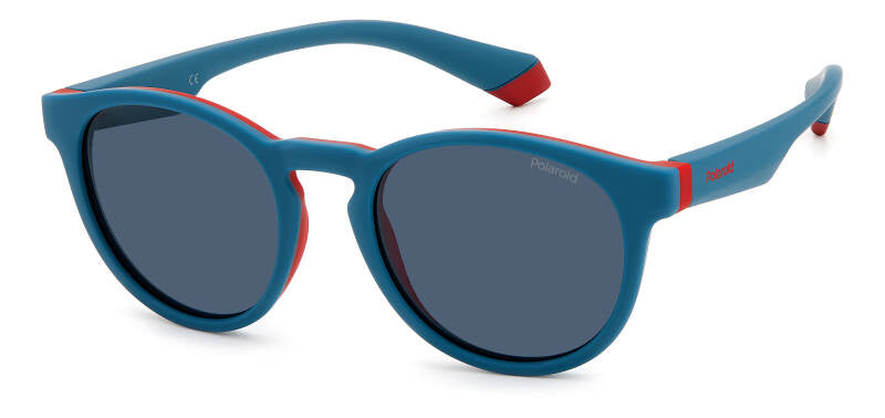 Polaroid Kids PLD 8048/S Blue Sunglasses for Ages 7-10 by Beauty Care Bag
