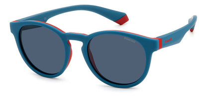 Polaroid Kids PLD 8048/S Blue Sunglasses for Ages 7-10 by Beauty Care Bag