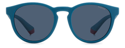 Polaroid Kids PLD 8048/S Blue Sunglasses for Ages 7-10 by Beauty Care Bag