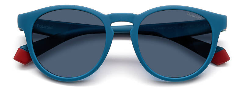 Polaroid Kids PLD 8048/S Blue Sunglasses for Ages 7-10 by Beauty Care Bag