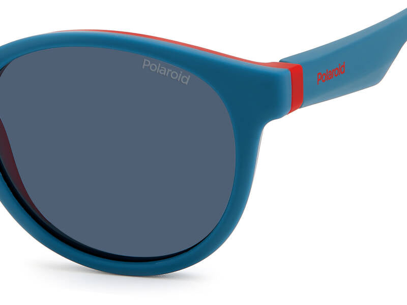 Polaroid Kids PLD 8048/S Blue Sunglasses for Ages 7-10 by Beauty Care Bag