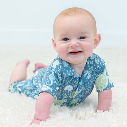 Polo Romper by Sweet Bamboo