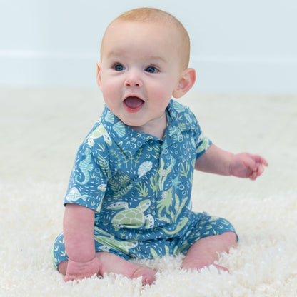 Polo Romper by Sweet Bamboo