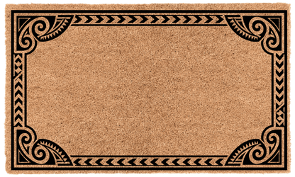 Polynesian Border Personalized Coir MatTorqelo.com