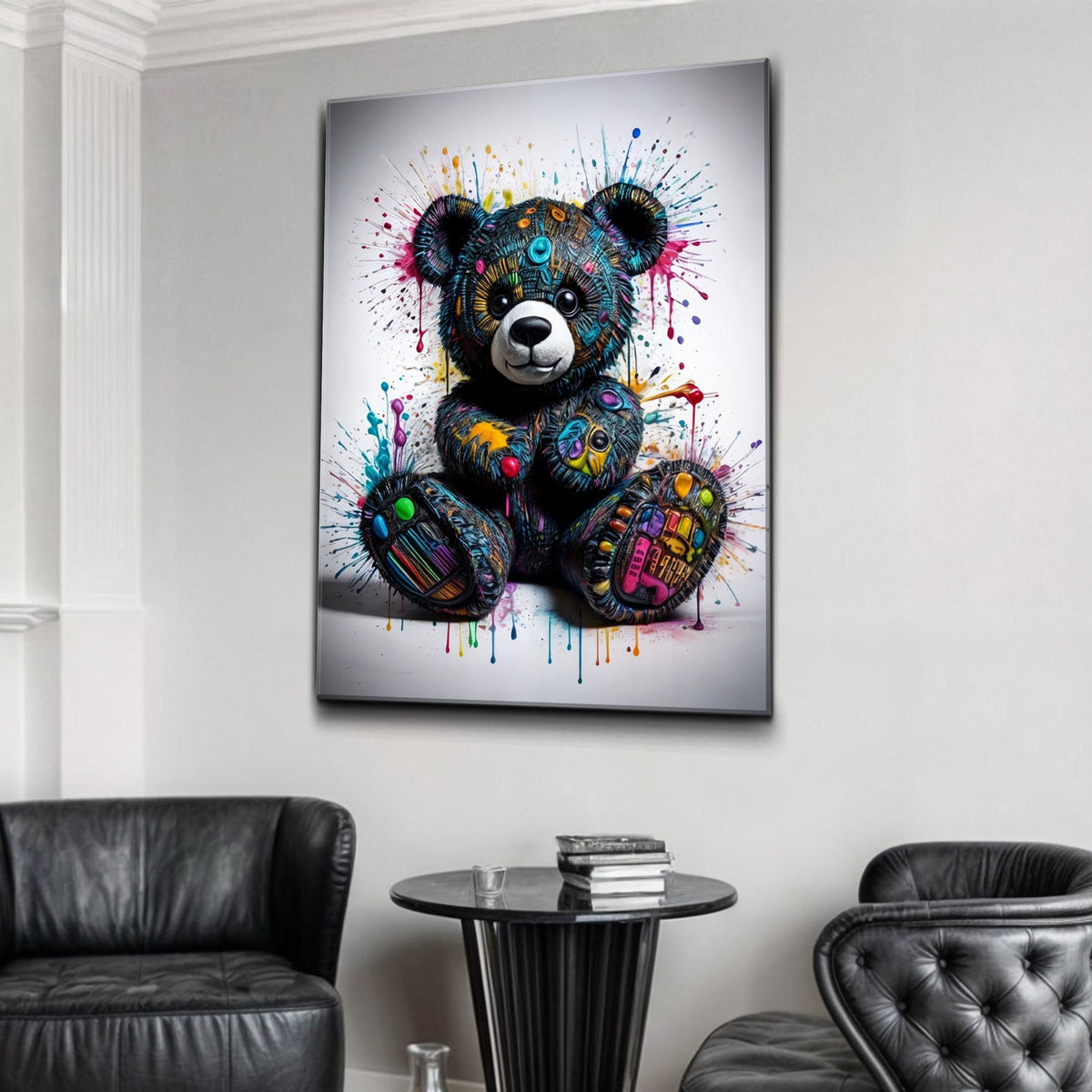 Cool Pop Teddy Wall Art by Tailored Canvases